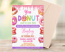Customizable Donut Girl Party Invitation Template | Girl Donut Flyer Invite