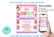 Customizable Donut Girl Party Invitation Template | Girl Donut Flyer Invite