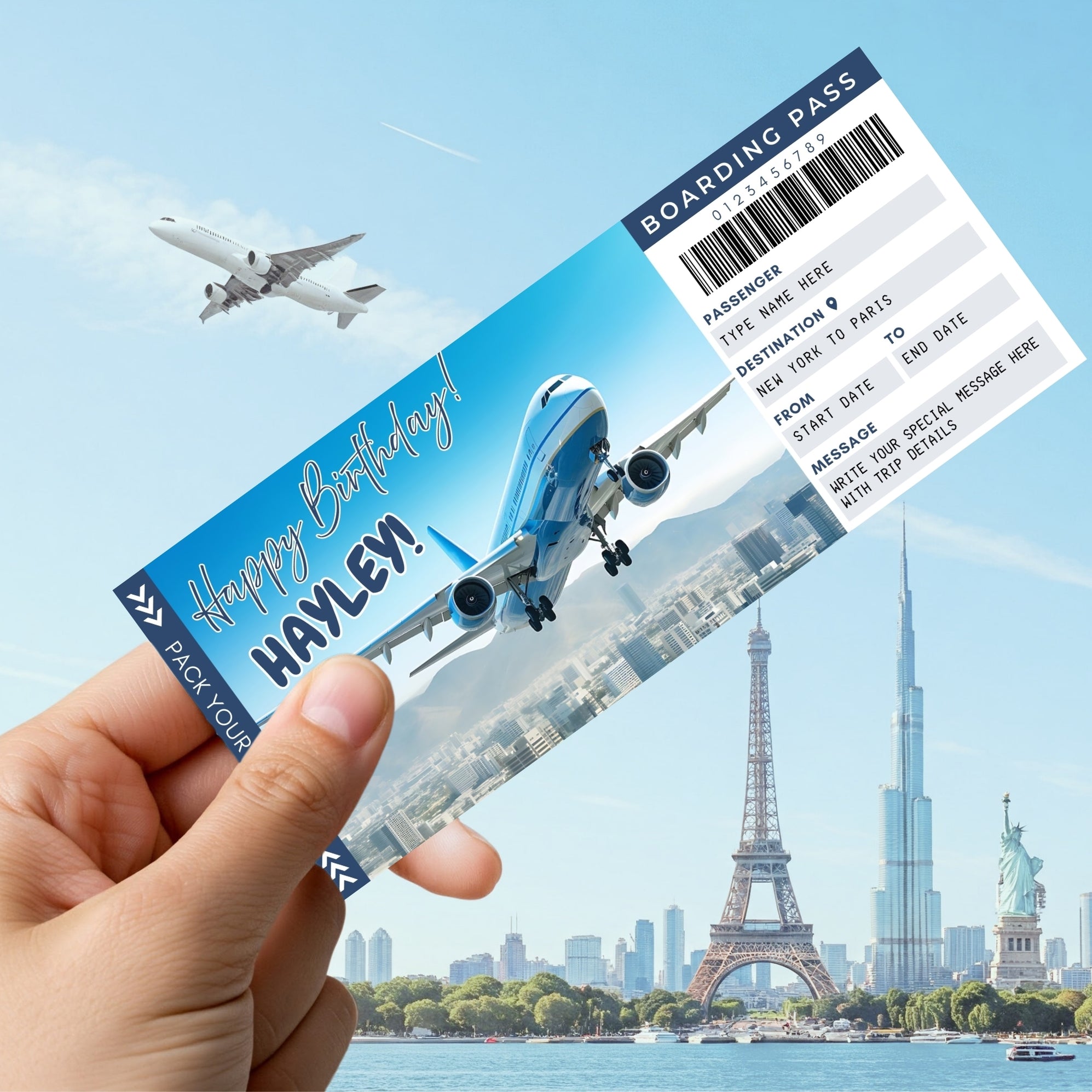 DIY Surprise Vacation Boarding Pass Style Gift Ticket | Travel Vacation ...