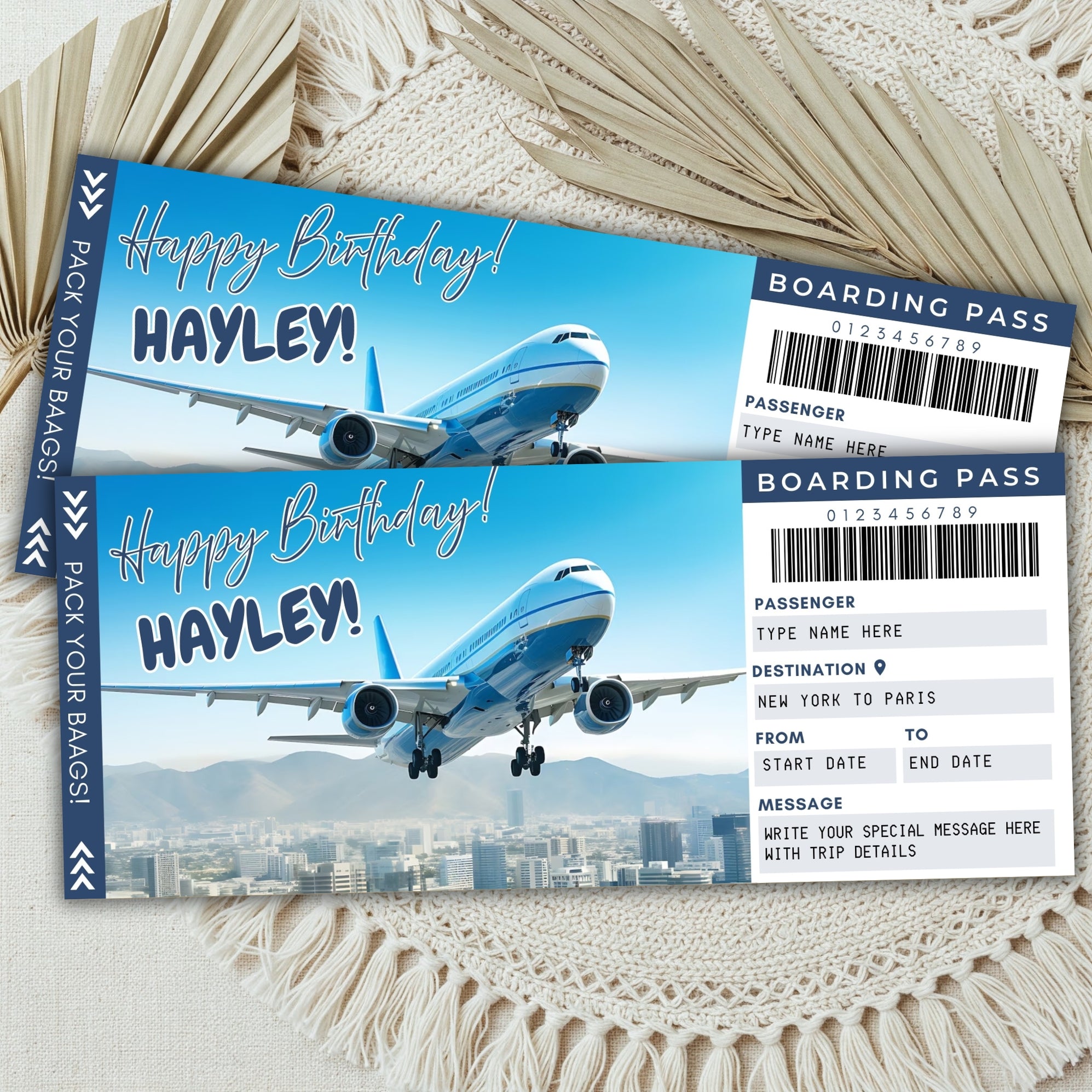 DIY Surprise Vacation Boarding Pass Style Gift Ticket | Travel Vacation ...
