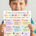 Child holding a school calendar of events for Schools, PTA Newsletter and schoool events.