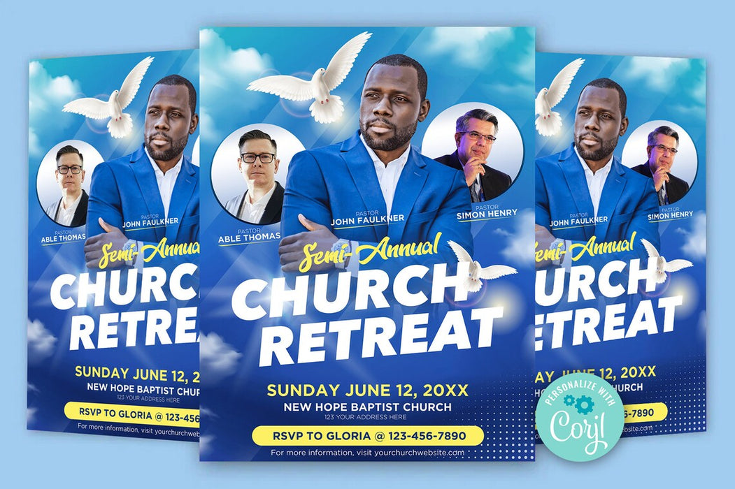 DIY Church Retreat Flyer | Church Event Flyer Template