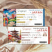 Personalized Japan boarding pass printable