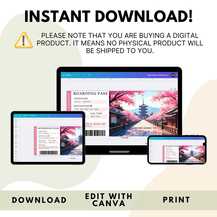 Creative Japan boarding pass surprise gift