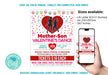 DIY Mother Son Valentine's Day Dance Ticket and Flyer Bundle | School Heart Day Dance Template