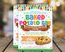 Customizable Baked Potato Bar Flyer | Fundraiser Flyer TemplateCustomizable Baked Potato Bar Flyer | Fundraiser Flyer Template