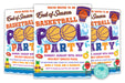 Customizable Basketball Pool Party Flyer | End of Season Sport Pool Bash Party Flyer Template