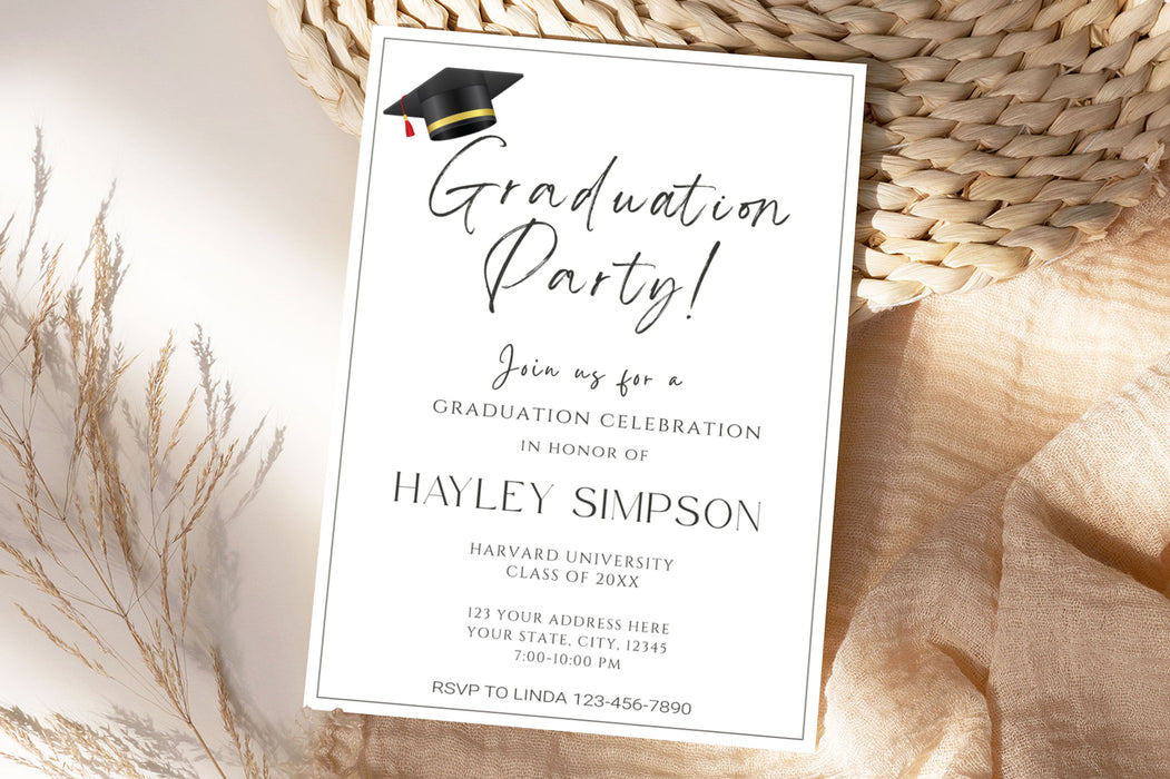 graduation invitations wording templates