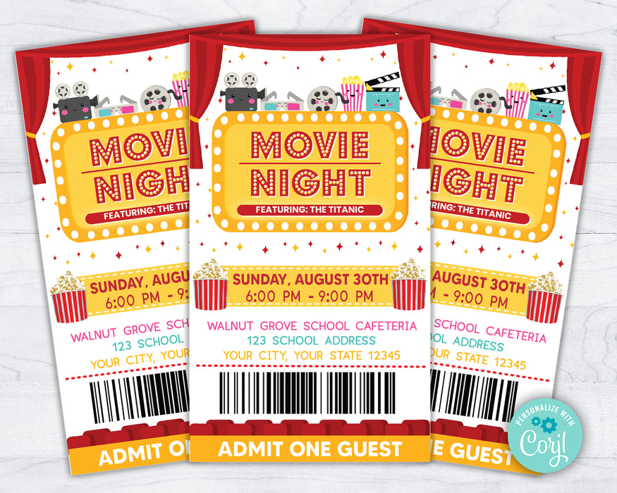 customizable-cinema-movie-night-party-invitation-ticket-template-posh-park for Editable Movie Ticket Invitation Template Free Printable Customizable Cinema Movie Night Party Invitation Ticket Template - Posh Park for Editable Movie Ticket Invitation Template Free Printable