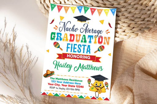 DIY Nacho Average Graduation Party Invitation | Fiesta Grad Invite Template