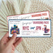 Printable Japan trip boarding pass announcement