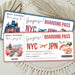 Editable boarding pass surprise gift Japan