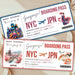 Printable Japan travel boarding pass design