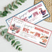 Creative Japan travel boarding pass template gift