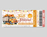 DIY Fall Harvest Festival Ticket Template | Autumn Fall Harvest Festival Ticket Invite