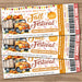 DIY Fall Harvest Festival Ticket Template | Autumn Fall Harvest Festival Ticket Invite