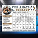 Female wrestling team fundraising calendar template