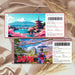 Personalized Japan trip boarding pass