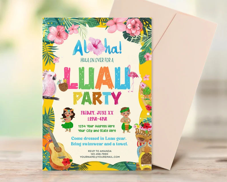 diy-luau-party-invitation-template-tropical-event-invite-posh-park for Free Printable Luau Party Invitations DIY Luau Party Invitation Template | Tropical Event Invite - Posh Park for Free Printable Luau Party Invitations
