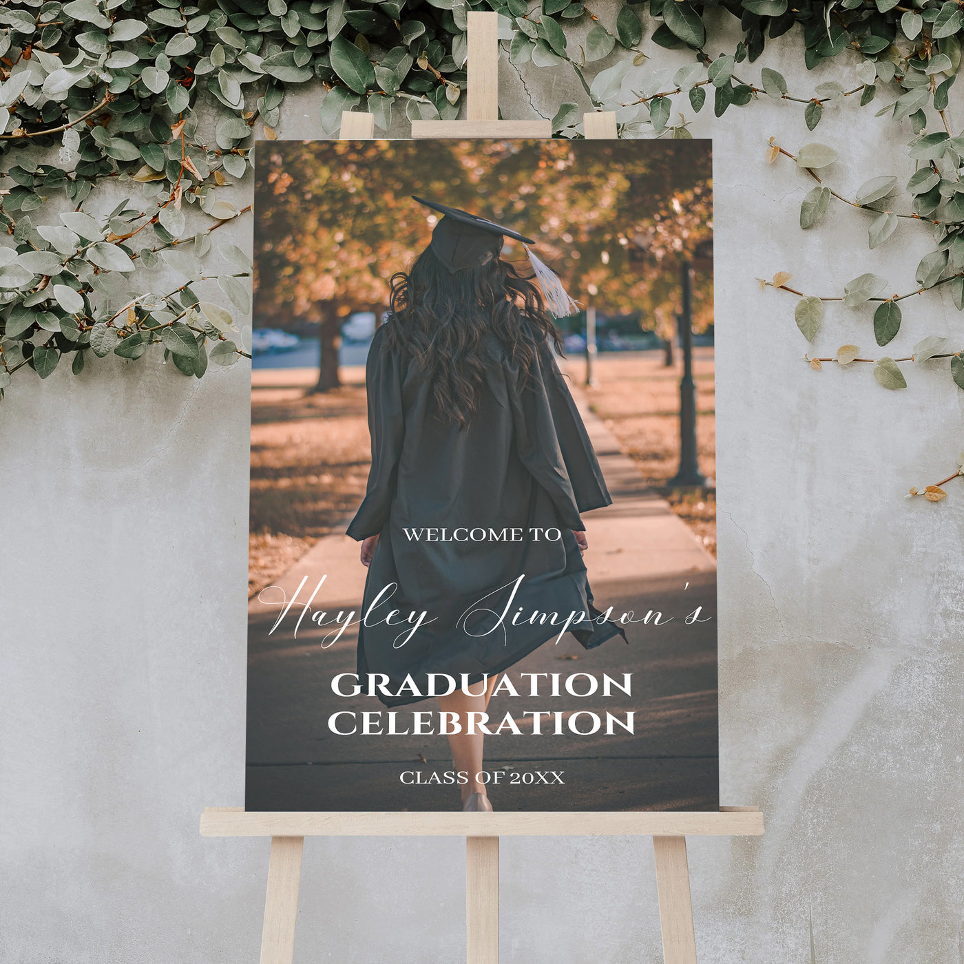 Graduation Welcome Sign With Photo | Grad Welcome Party Poster - Posh Park