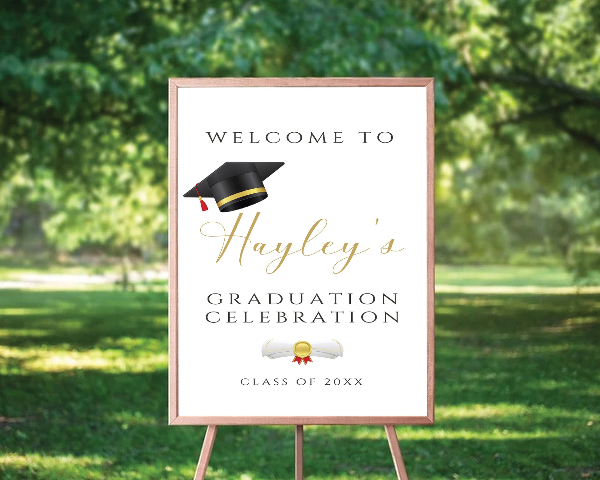 Grad Welcome Sign Graduation Welcome Sign Minimalist Style | Grad Welcome Party Poster ...