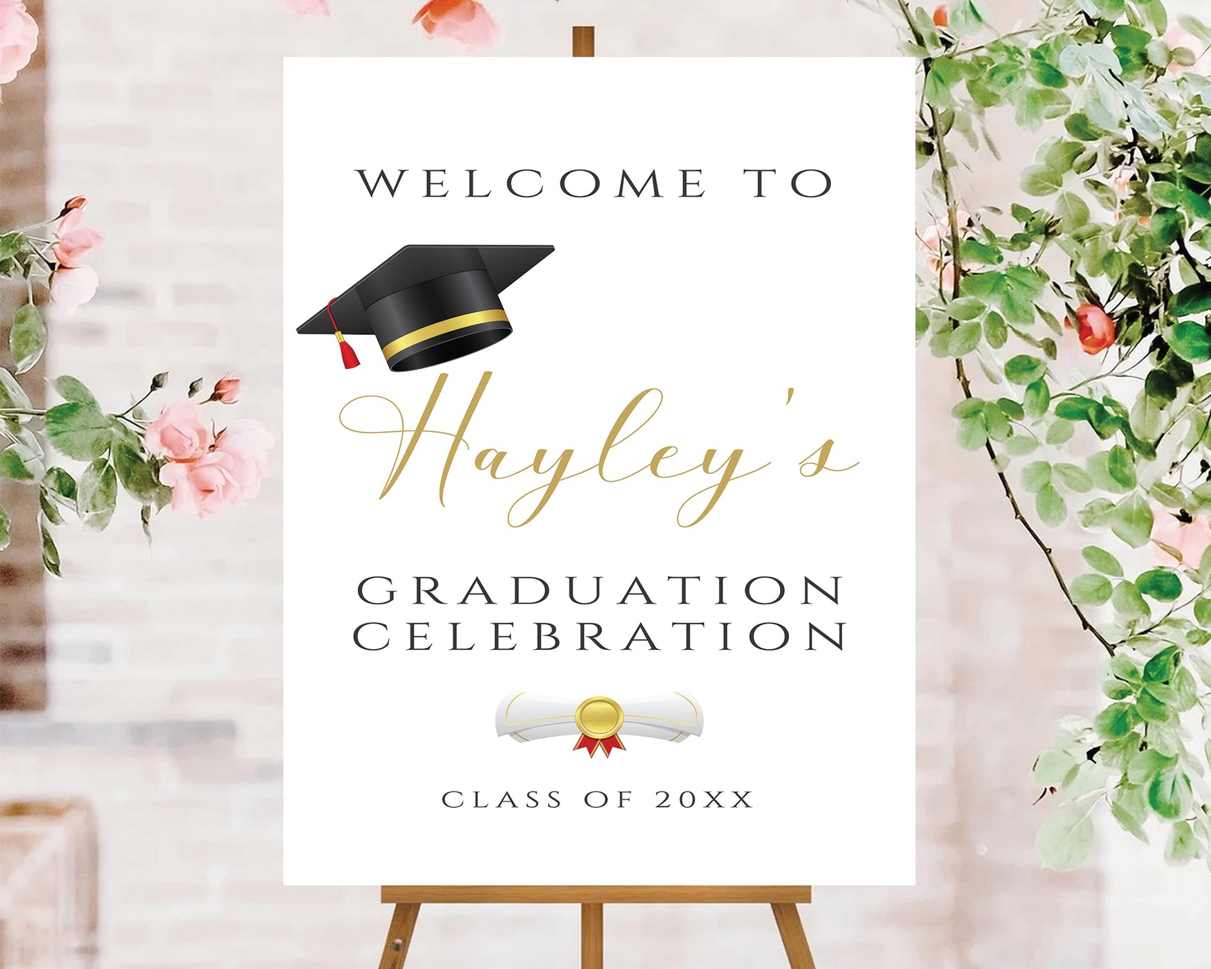 Graduation Welcome Sign Minimalist Style | Grad Welcome Party Poster ...