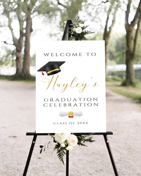 Graduation Welcome Sign Minimalist Style | Grad Welcome Party Poster