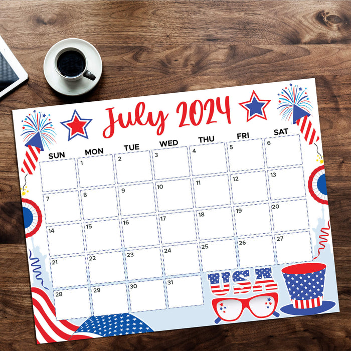 PDF Patriotic Themed July Calendar | Printable 4th of July Independence Monthly Planner - Posh Park pdf-patriotic-themed-july-calendar-printable-4th-of-july-independence-monthly-planner-posh-park