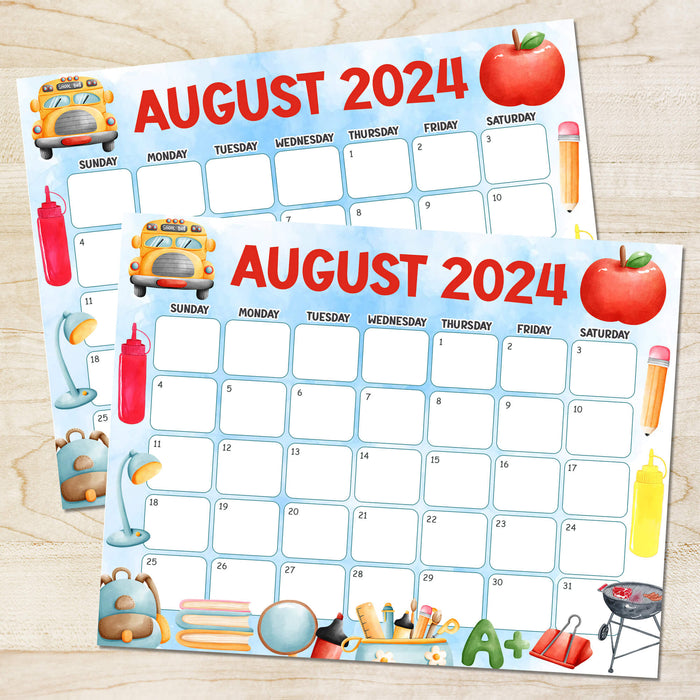 PDF August 2024 Back To School Themed Calendar | Printable School Days Month of August - Posh Park pdf-august-2024-back-to-school-themed-calendar-printable-school-days-month-of-august-posh-park