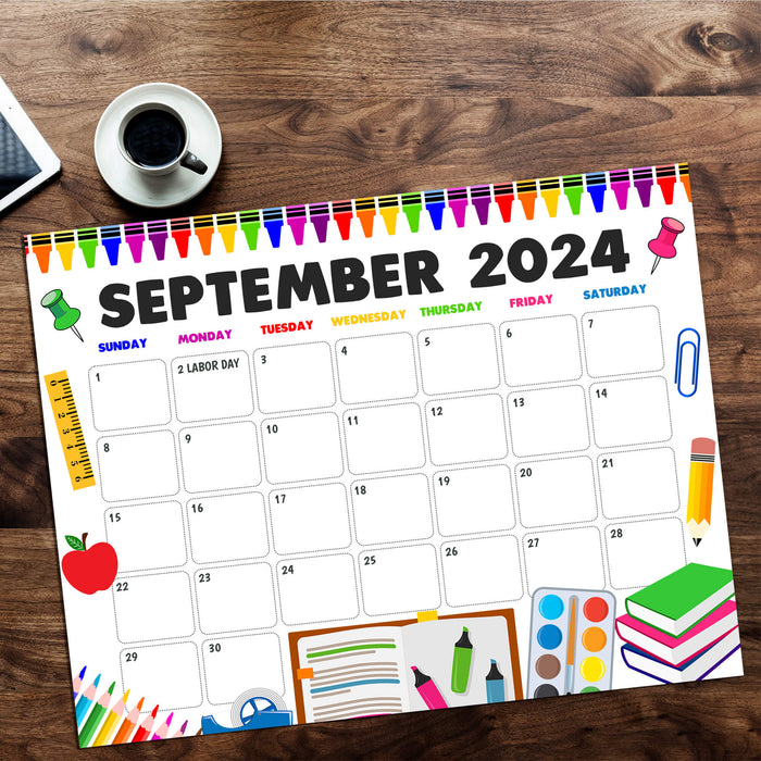 Back to School September 2024 Printable Calendar