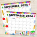 Back to School September 2024 Printable Calendar