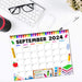 Back to School September 2024 Printable Calendar