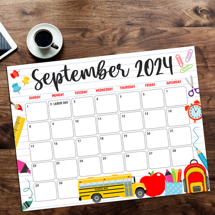 September 2024 Calendar for Back to School Planning