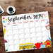 September 2024 Calendar for Back to School Planning