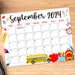 September 2024 Calendar for Back to School Planning