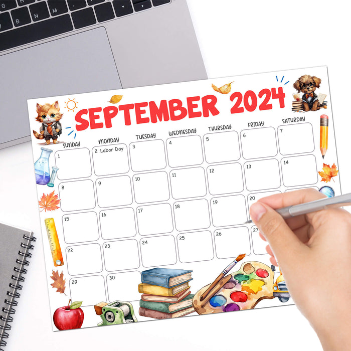 Printable September 2024 Back to School Calendar