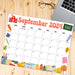 Printable Back to School Theme September 2024 Calendar