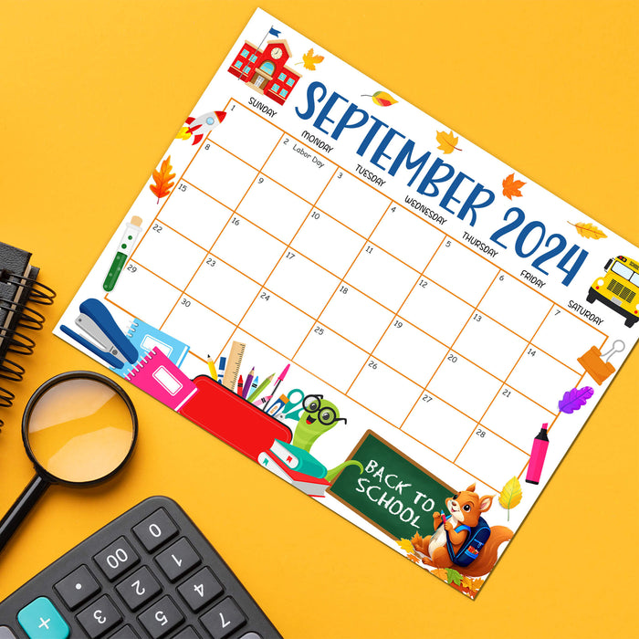 September 2024 Calendar for Back to School Theme Calendar Planner