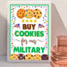 Printable Buy Cookies For Our Military, Cookies Booth Sale Sign