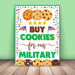 Printable Buy Cookies For Our Military, Cookies Booth Sale Sign