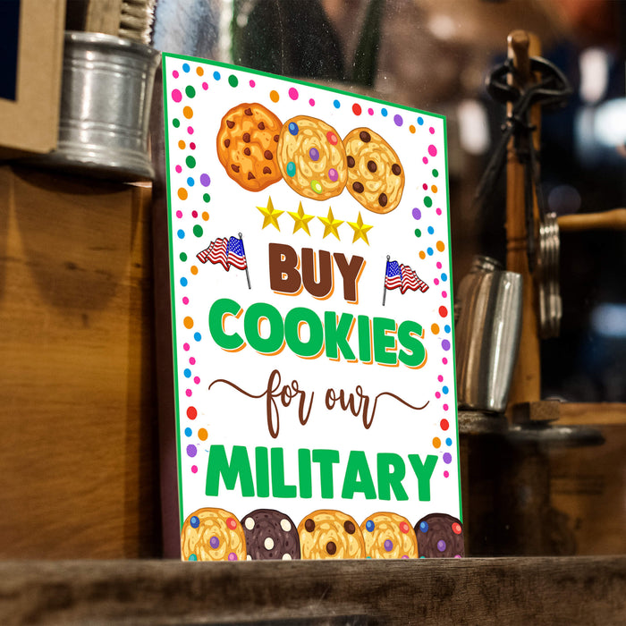 Printable Buy Cookies For Our Military, Cookies Booth Sale Sign