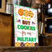 Printable Buy Cookies For Our Military, Cookies Booth Sale Sign