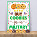 Printable Buy Cookies For Our Military, Cookies Booth Sale Sign