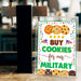 Printable Buy Cookies For Our Military, Cookies Booth Sale Sign