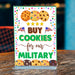 Printable Buy Cookies For Our Military, Cookies Booth Sale Sign