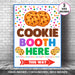 Printable Cookies Booth Here Signage | PDF Cookie Booth Sign