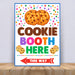 Printable Cookies Booth Here Signage | PDF Cookie Booth Sign