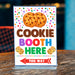 Printable Cookies Booth Here Signage | PDF Cookie Booth Sign