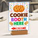 Printable Cookies Booth Here Signage | PDF Cookie Booth Sign