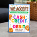 PDF Cookie Booth Sign Set | Printable We Accept Payments Sign Cash, Credit Debit, If You Can't Eat 'Em Treat 'Ema and Cookies Sold Here Sign